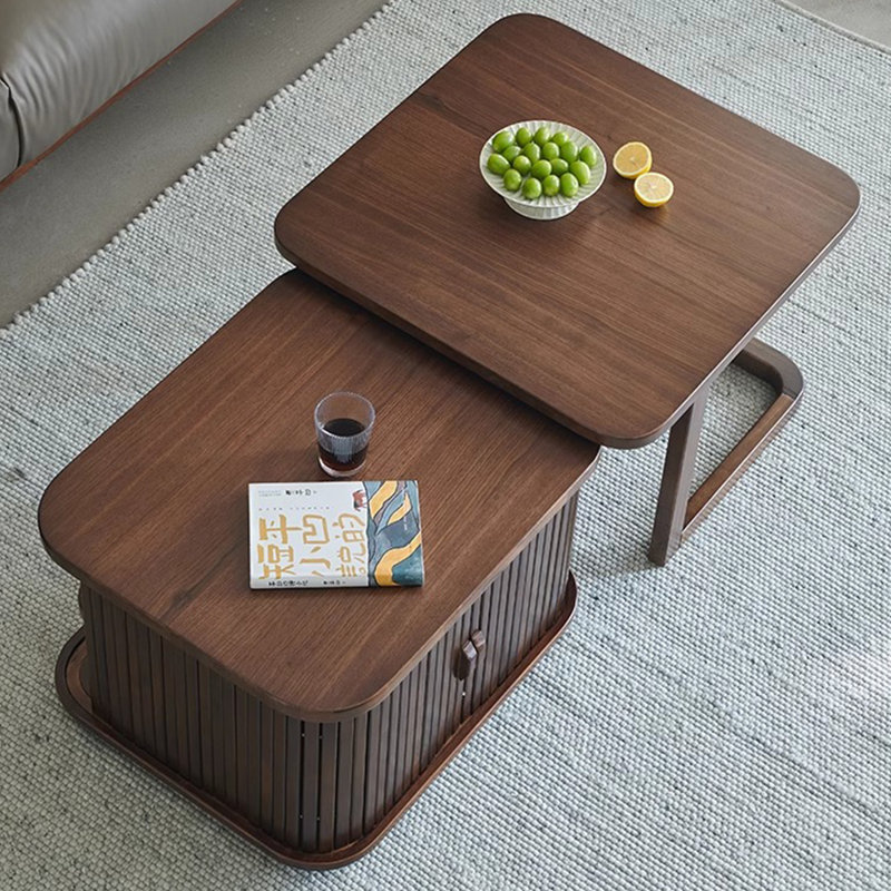 Solid wood multi-functional creative tea table