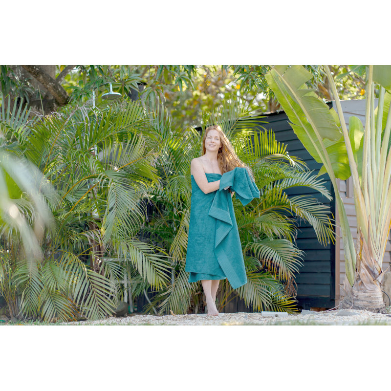 Lorena Midweight Bath Sheet, Teal