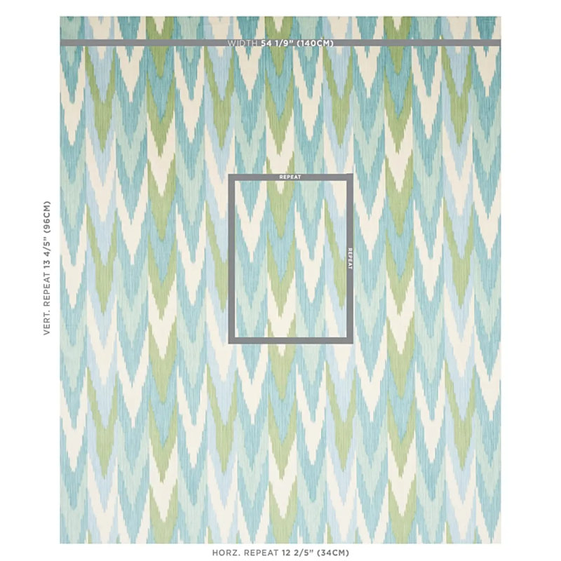 Kashgar Velvet Ikat Fabric, Mineral/Leaf