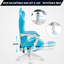 Fauteuil de jeu ergonomique PC et de course avec massage et repose-pieds-70267932