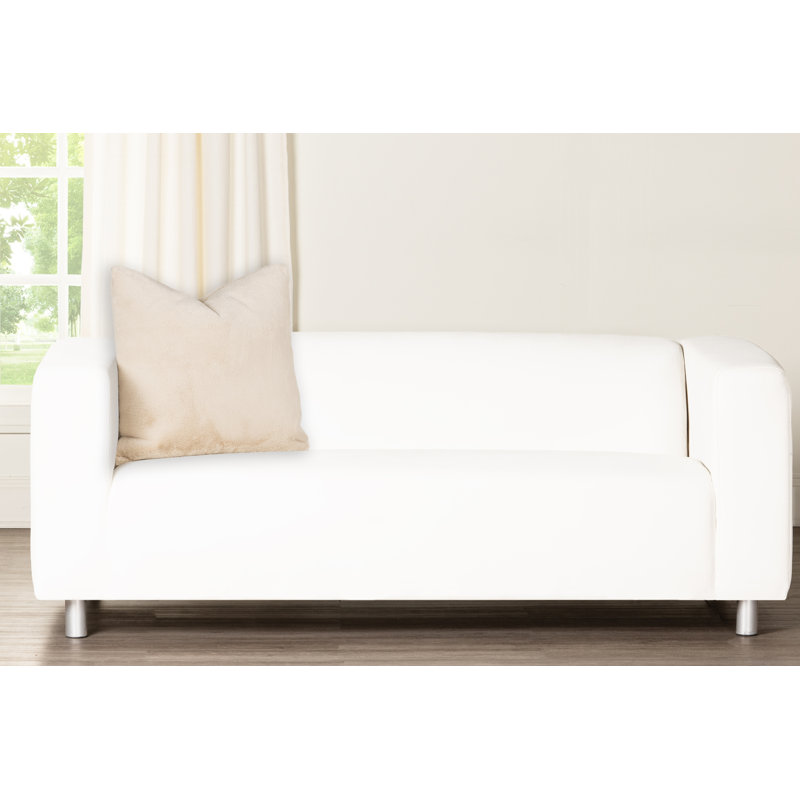 Plush Flufftail Throw Pillow, Square 16", Cream, Polyester