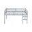 Full Rubber Wood Loft Bed With Ladder,Grey