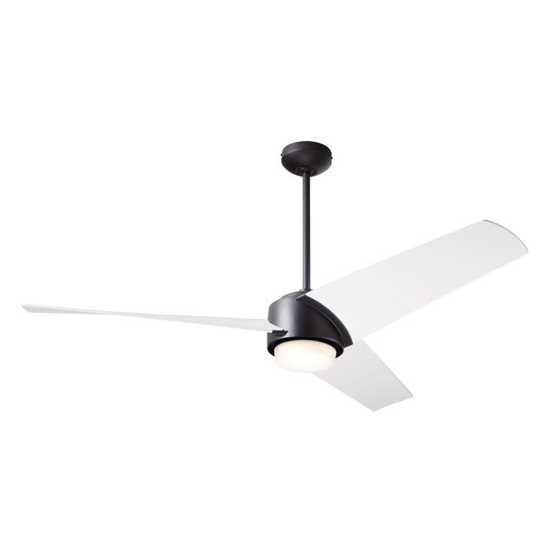 Ambit 56'' Ceiling Fan with LED Lights, Matte Black, Matte White, Wall Control