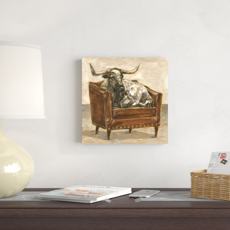 «Refined Comfort III» par Ethan Harper - Peinture, H 12 po x l 12 po, Toile tendue, Sans cadre
