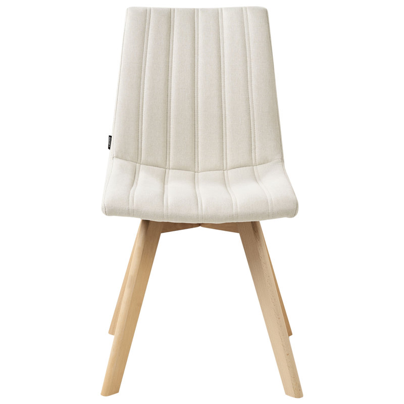 Set of 2 Dining Chairs CALGARY II Fabric , White