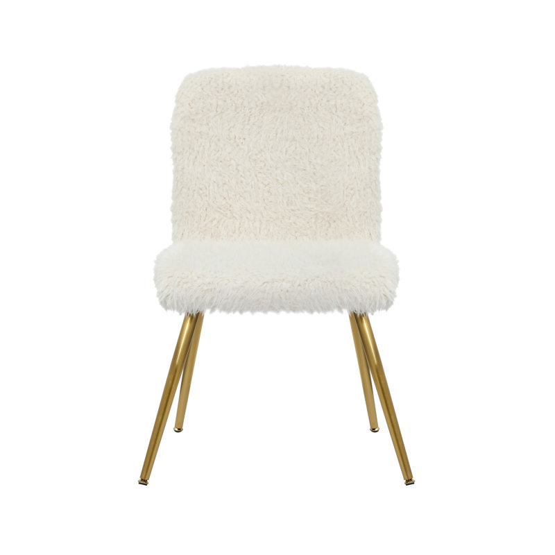 Plush Upholstered Dining Chair, Cream