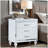 Nightstands with mirror frame accents, Bedside Table with two drawers and one hidden drawer, End Table with Crystal Pull for Living Room,Bedroom, White