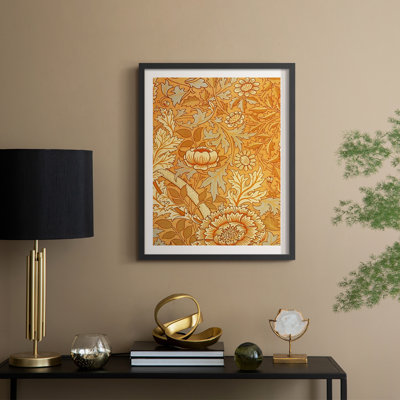 «Vintage Abstract Print XX», reproduction encadrée - bois massif
