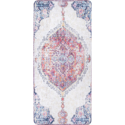 Thelma Geometric Synthetic Anti-Fatigue Non-Skid Kitchen Mat