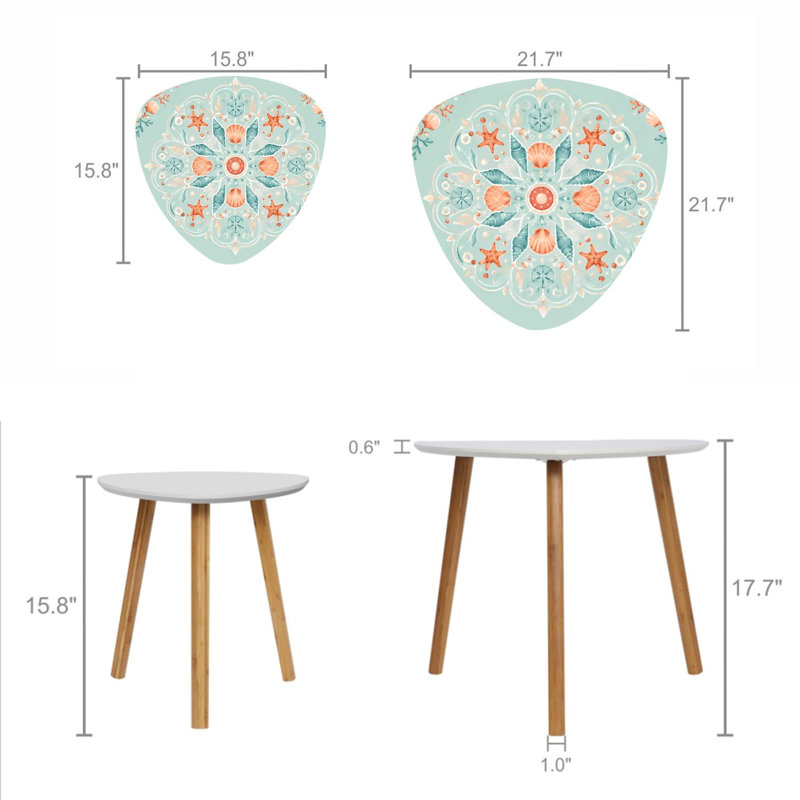 Ensemble de 2 tables basses gigognes Triangle
