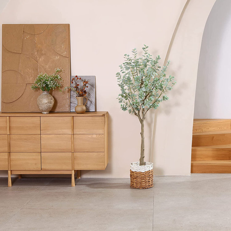 60'' Faux Eucalyptus Tree in Pot