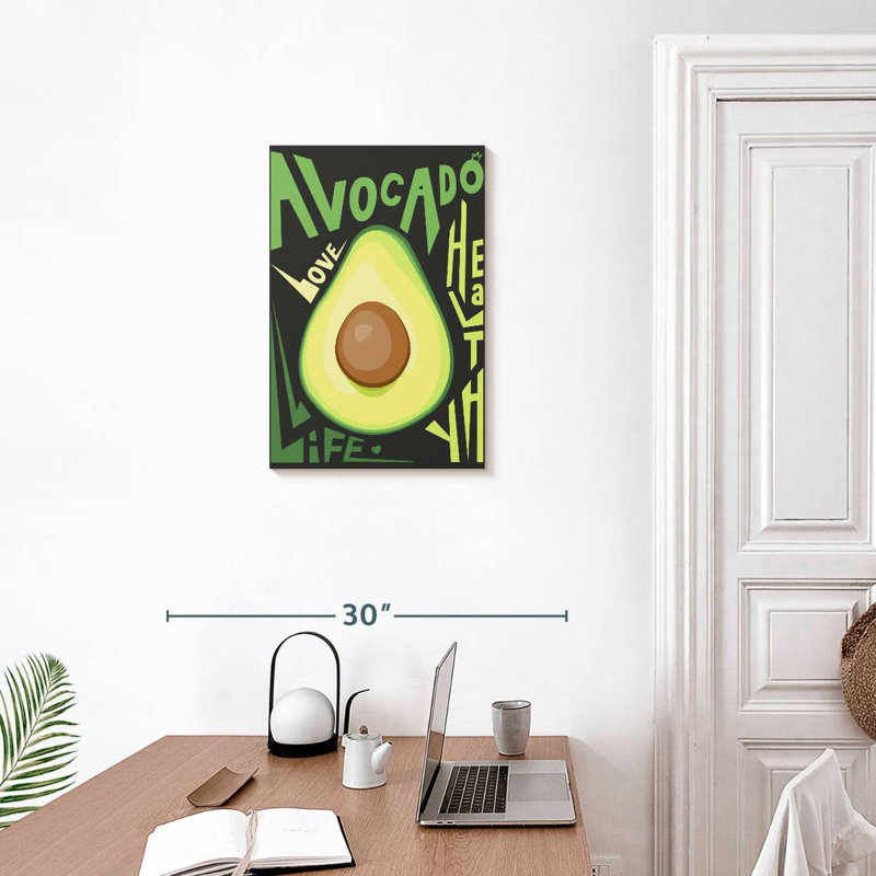Kema Kitchen Avocado Wall Sign, 24" H x 16" W