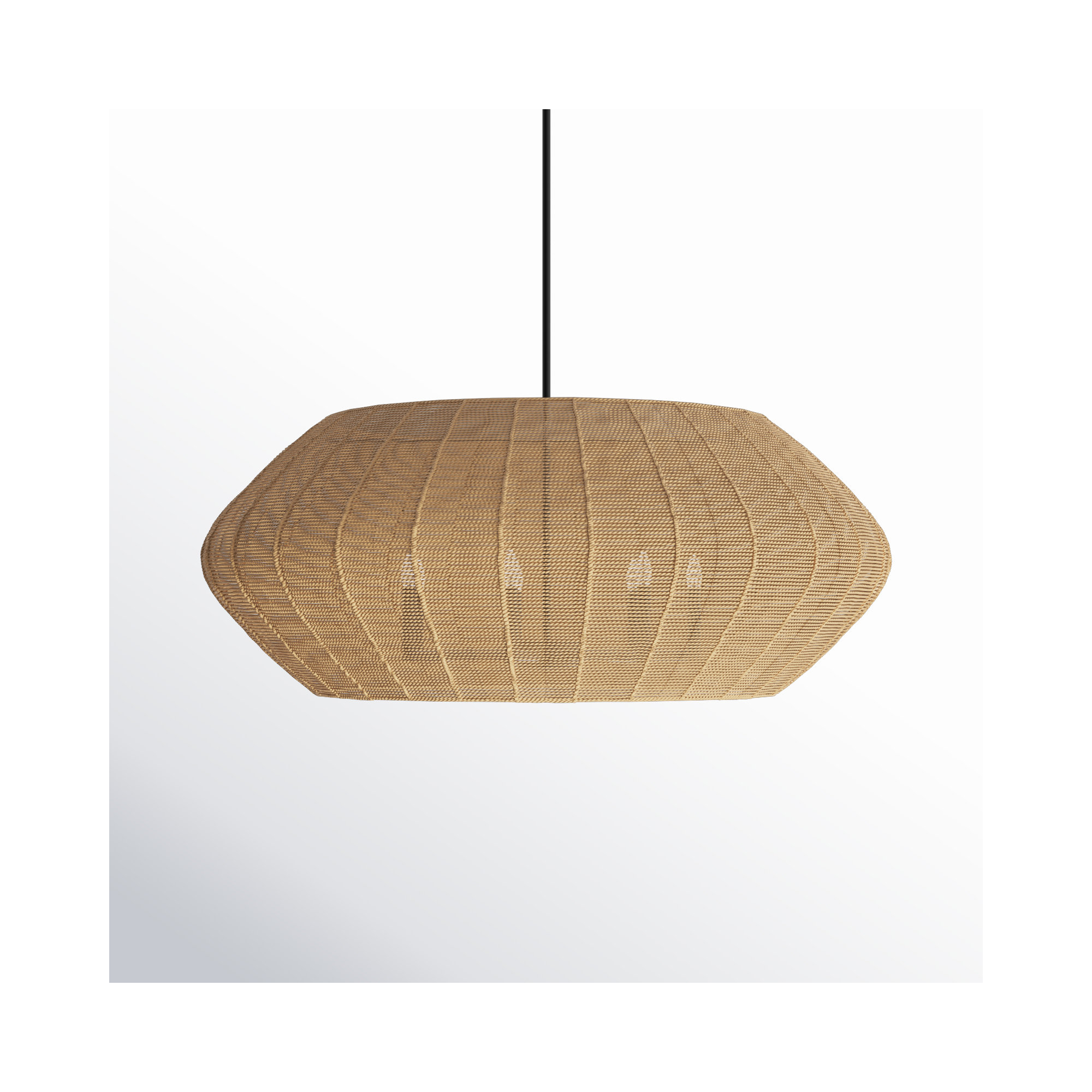 Ariza 7 - Light Metal Dimmable Round / Oval Chandelier, Camel, Black