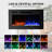 30 Inch Wall Mounted and Recessed Electric Fireplace with Remote Control, Timer, 12 Flames, Touch Screen, Linear FirePlace Heater with Log & Crystal for Living Room-681333899