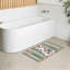 Tapis de bain mignon avec lapin mignon avec fleurs, 24 x 36 po, antidérapant