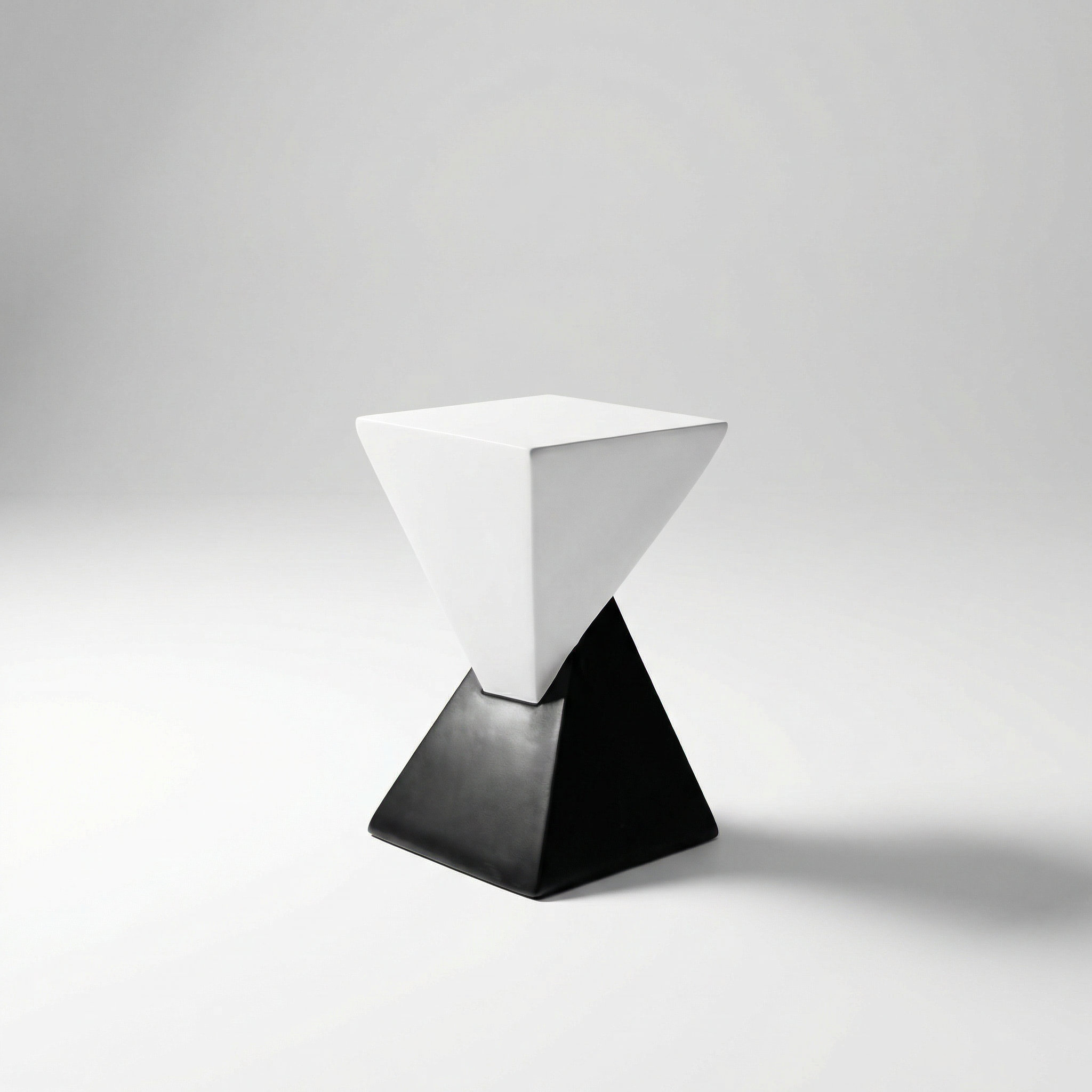 Wrought Studio Modern Geometric Two Tone Indoor Outdoor Side Table Photo Inspiration