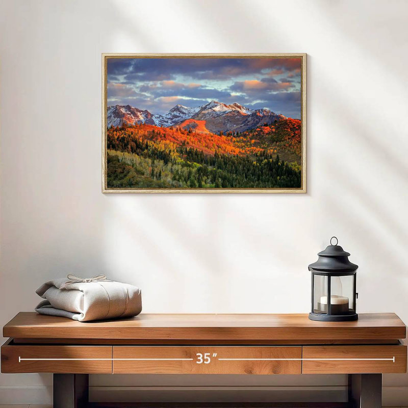 Mont Wasatch, Cadre flottant en bois naturel, 19 po x 13 po