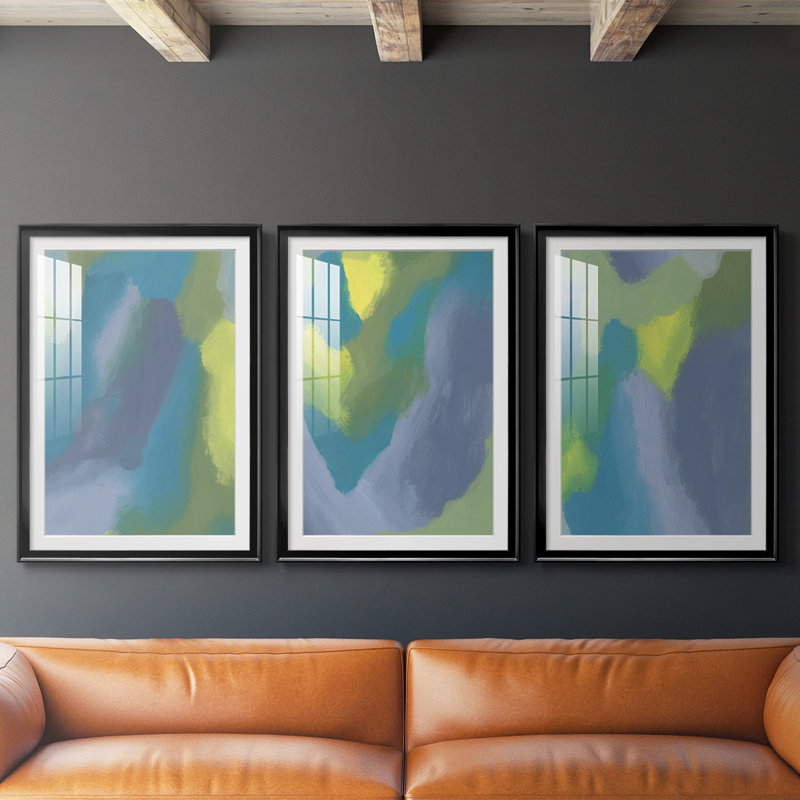 «Lost in Memories I», reproduction sur mesure encadrée de qualité supérieure - 3 pièces