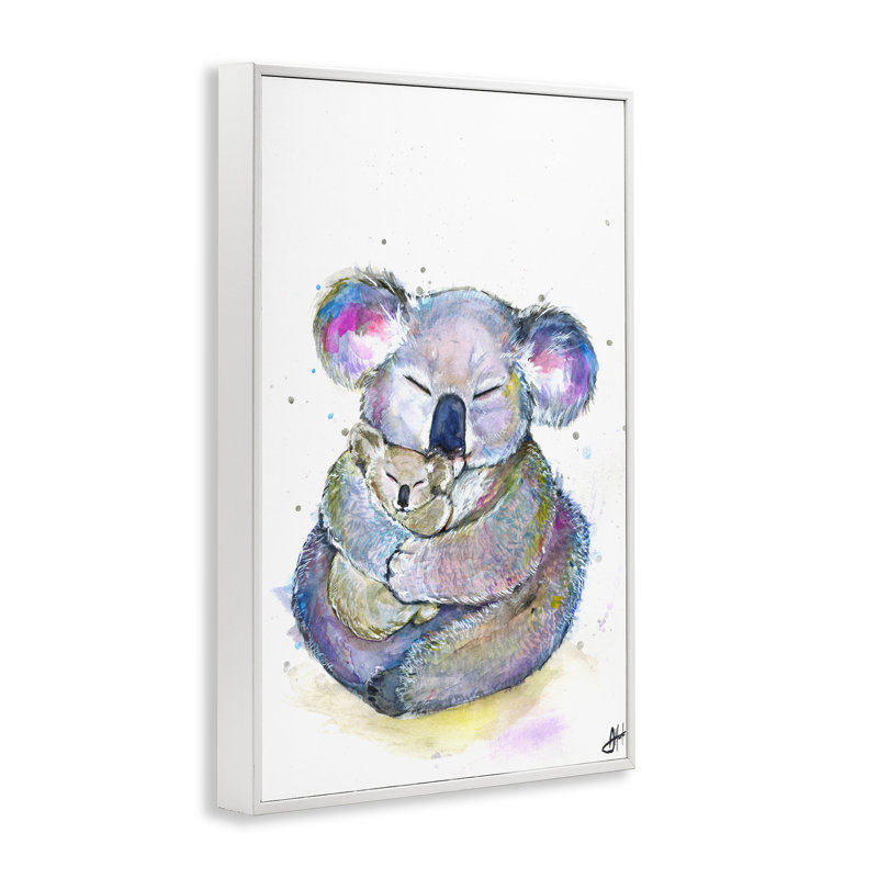 Giclée encadrée, Koalas, par Marc Allante, H 18 po x l 12 po, Estampe numérique encadrée blanc bord de mer