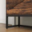 Armoire à chaussures étroite avec 2 portes rabattables et un tiroir supérieur, brun