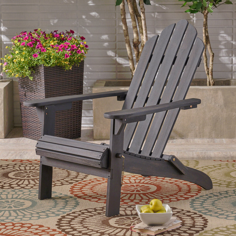 Chaise pliable Hollywood, Gris foncé