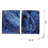 Marbled Blue Art Panels: Unique 30.5" x 40"