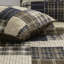 Couette réversible noire et marron - Grand lit/très grand lit, imprimée, garnie de coton, fermeture éclair, style chalet, 3 pièces réversibles, aspect chalet, garnissage riche, lavable à la machine