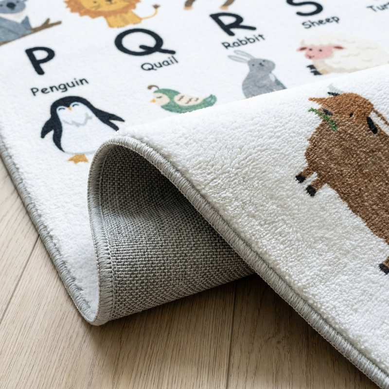 Tapis blanc / beige 5 pi x 8 pi (5 pi 3 po x 7 pi 7 po) Atlas, Rectangle 5 pi 3 po x 7 pi 7 po