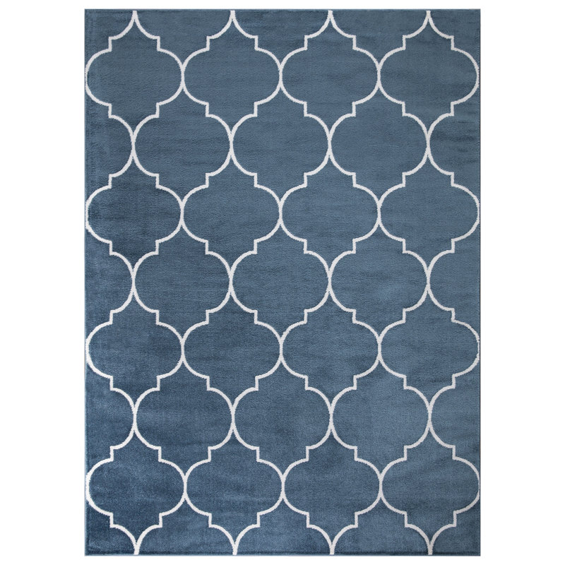 Tapis bleu Arianda, Rectangle 7 pi 10 po x 9 pi 10 po