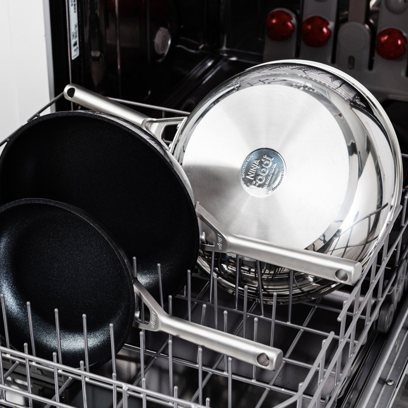 Ninja ZEROSTICK Stainless Steel 2 Piece Frying Pan Set (24cm/28cm) - C62200UK