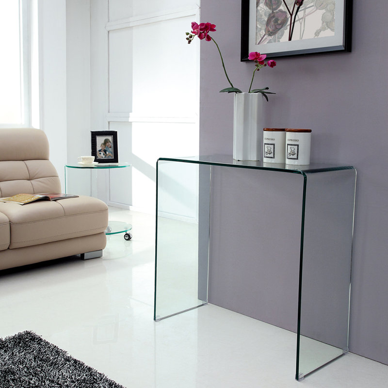 Adrienne 80cm Glass Console Table