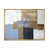 Toile avec cadre flottant or