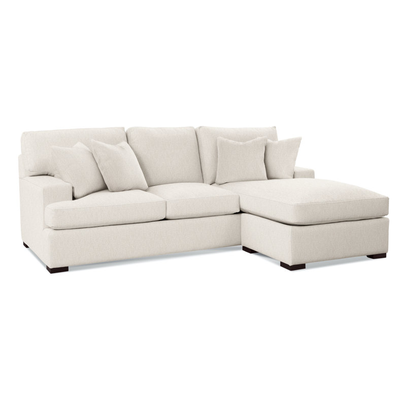 Cambria Upholstered Reversible Sectional, Snow Crypton Performance; 0884-91, Frost White