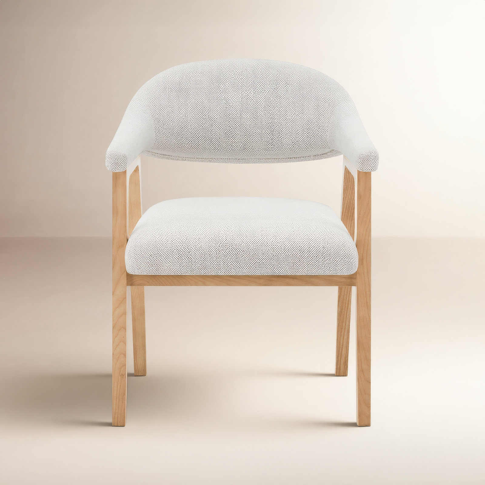 Rosswell Upholstered Dining Chair, Prestige Ivory Basketweave