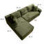 Canapé modulaire rembourré en velours côtelé 94,5 po, canapé et méridienne en mousse compressée sans os avec 2 coussins et poches latérales - aucun assemblage requis-2019067888-2019067889