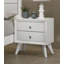 Table de chevet contemporaine de couleur blanche 1Pc