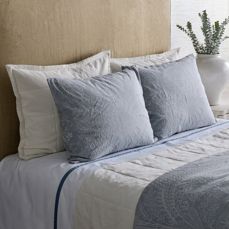 Ready-to-Bed Coverlet Set, King Bedspread + 2 King Shams, Bone