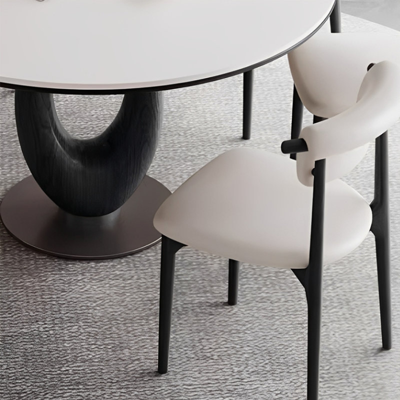 Ensemble de table de salle à manger simple, luxueux et haut de gamme, 7 pièces : table, 6 chaises