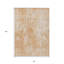 Tapis extérieur lavable abstrait en terre cuite 8 pi x 10 pi cuivre et ivoire