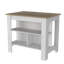 Brooklyn Kitchen Island Table with Open Storage Shelves and Prep Workstation-119307359-119307360-132834839