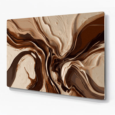 Lyrical Abstraction 29 Brown Metal Wall Art