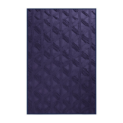 Machine Washable Trellis Purple Area Rug