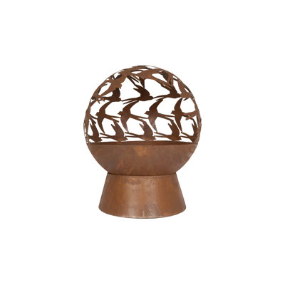 Round Steel Outdoor Fireplace