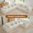 168.6’’ Oversized L-Shape Sectional Sofa, Modular Compressed Cloud Couch with Memory Foam, No Assembly Needed-289741117