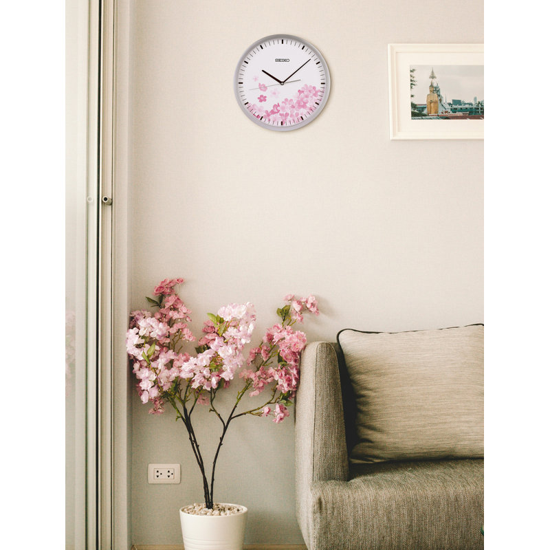 PIA020SRH Wall Clock, Silver-Tone, Silver