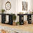 54" Narrow Console Table Sofa Table with Back Hidden Storage-1191171081