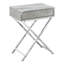Table d'appoint, côté, bout, table de chevet, lampe, tiroir de rangement, salon, métal stratifié, contemporain, moderne-1187558546-1187558509