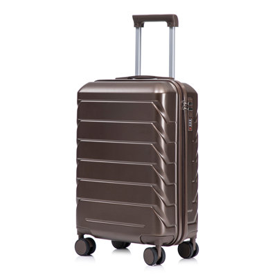 20 Inch ABS Hard Shell Travel Checked Luggage - Scratch Resistant Surface Four Multi-Directional Wheels,  With Combination Lock., Suitable For Travel Vacations / Business Trips / Campus Life