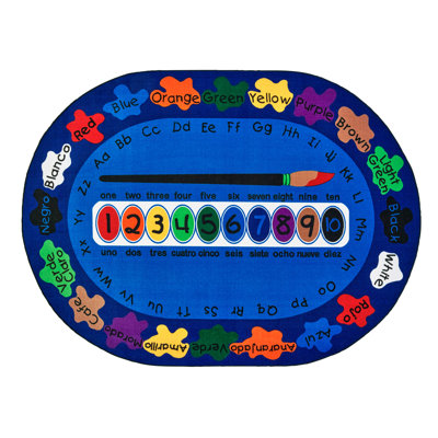Tapis bleu / rouge pour salle de classe Paint By Numero