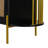2-Door Elegant Curved Dining Cabinet with Gold Trim and Woven Rattan Doors for Dining Room-597130585